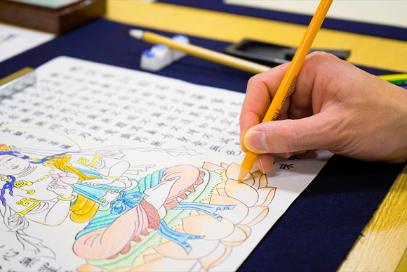 令和の千羽鶴 「絵写経」